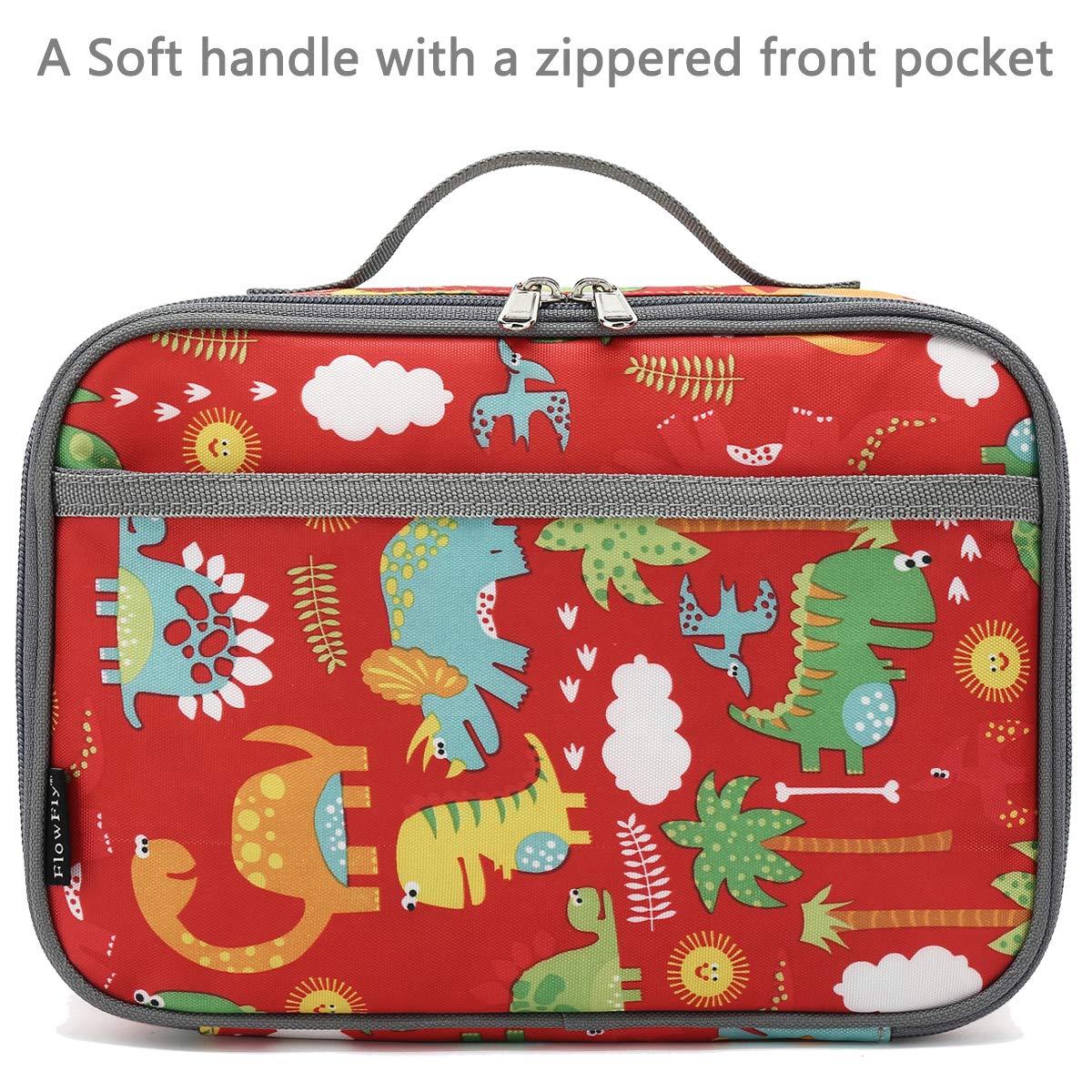 Foto 3 pulgar | Lonchera Flowfly Kids, Bolsa Blanda Aislante Para Dinosaurios Escolares - Venta Internacional.