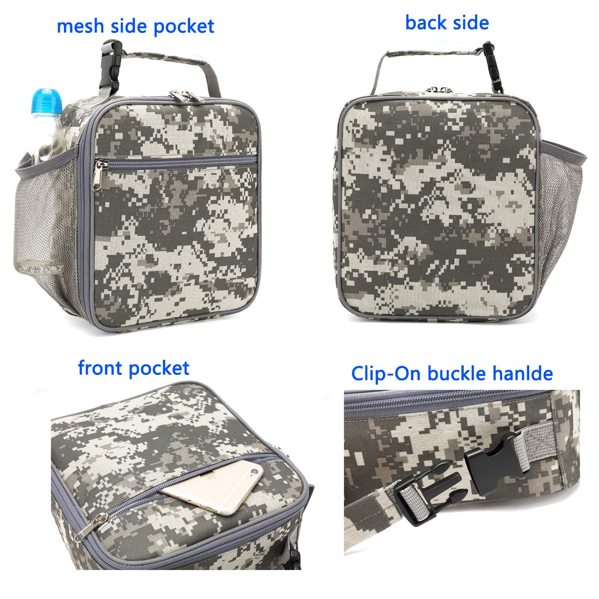 Foto 4 | Lonchera Flowfly, Bolsa Blanda Aislante, Minienfriadora Digital, Camuflaje - Venta Internacional.