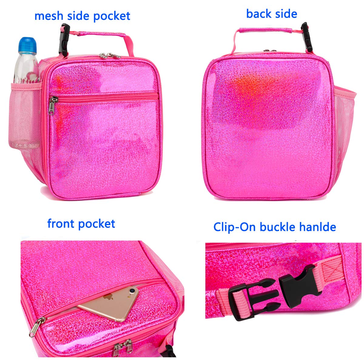 Foto 5 pulgar | Lonchera Flowfly Para Niños, Suave Y Aislante, Minienfriadora, Rosa - Venta Internacional.