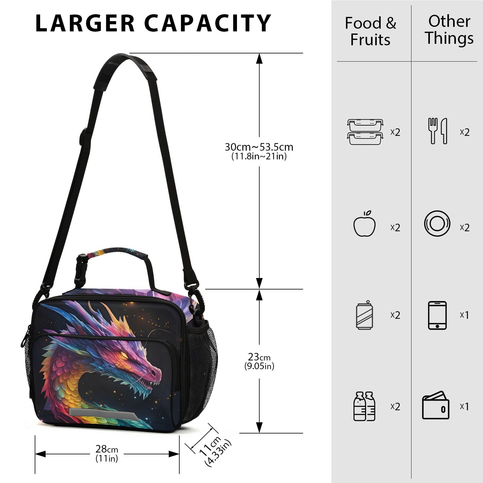 Foto 3 | Fiambrera Alaza Dragon Galaxy Colorful Para Niños Con Aislamiento - Venta Internacional.