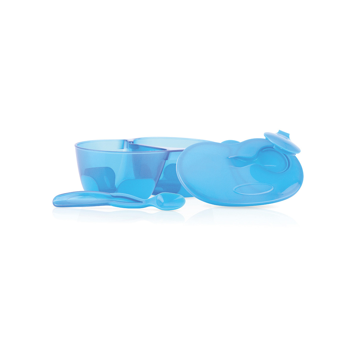 Tazón  Con Cuchara  Color Azul  Nuby95272AZ