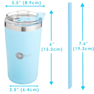 Foto 8 | Vasos Térmicos Popyum de Acero Inoxidable color Azul 2 Piezas
