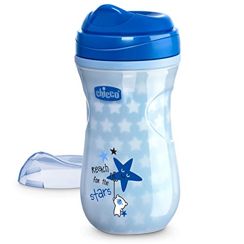 Vaso para beber Chicco Glow In The Dark con borde aislante y caño 270 ml