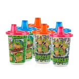 Vasos reutilizables Nuby Wash Or Toss 300 ml Pack de 6 con tapas para niños