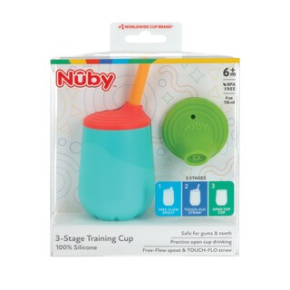 Foto 4 | Venta Internacional - Juego De Copas De Entrenamiento Nuby First, Vaso De Silicona De 118 Ml Para Más De 6 Meses