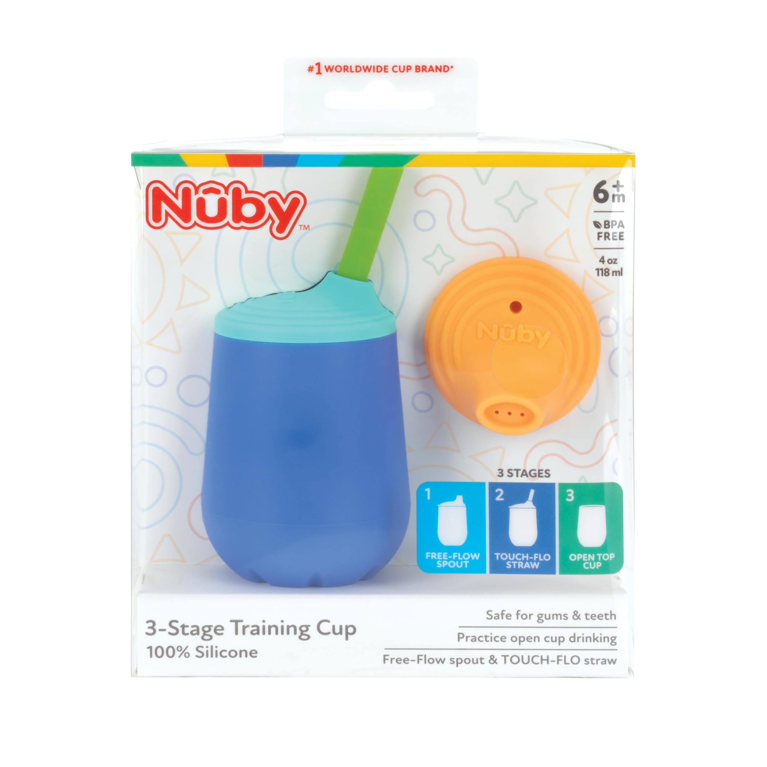 Foto 4 | Venta Internacional - Set De Copas De Entrenamiento Nuby First, Vaso De Silicona De 118 Ml Con Caño