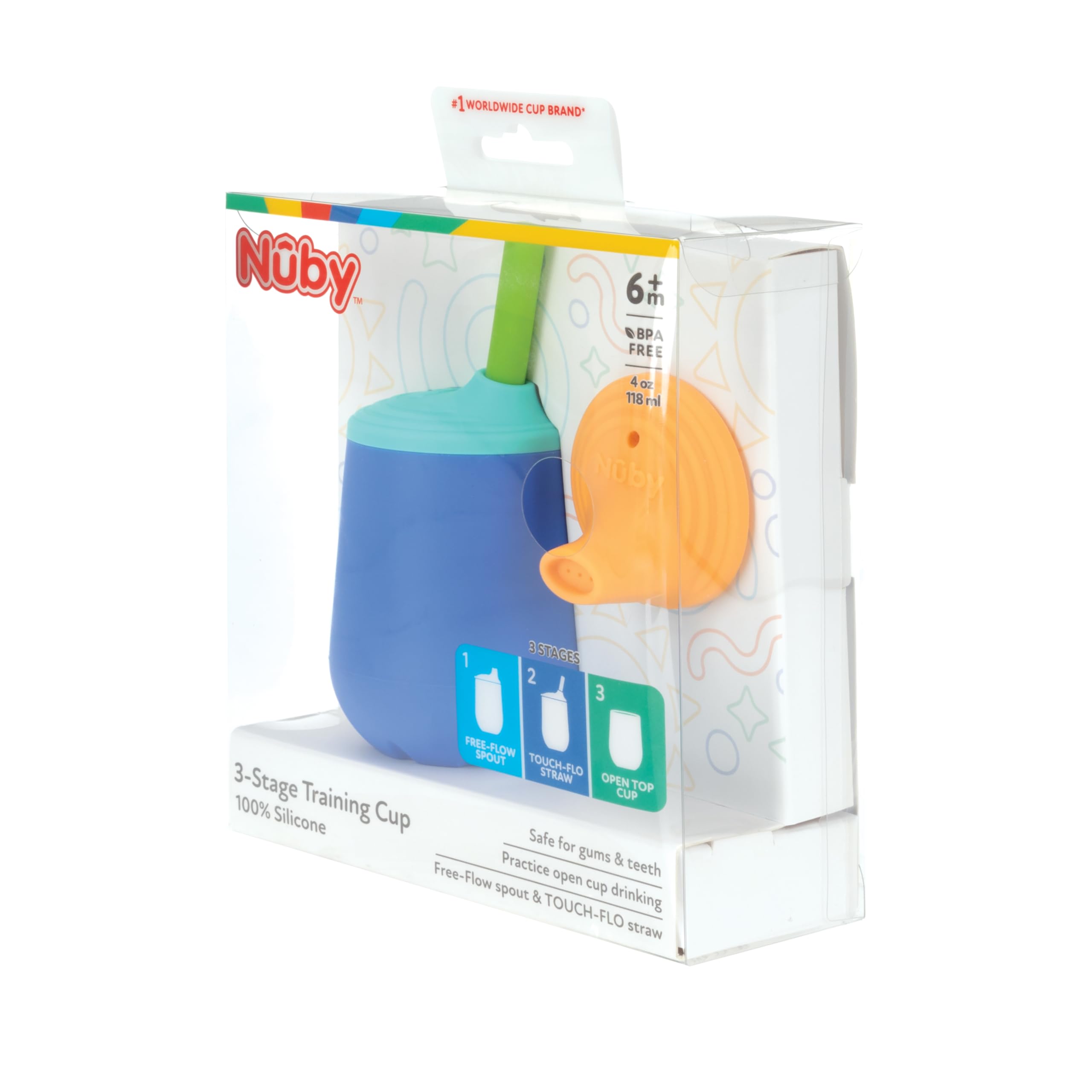 Foto 5 | Venta Internacional - Set De Copas De Entrenamiento Nuby First, Vaso De Silicona De 118 Ml Con Caño