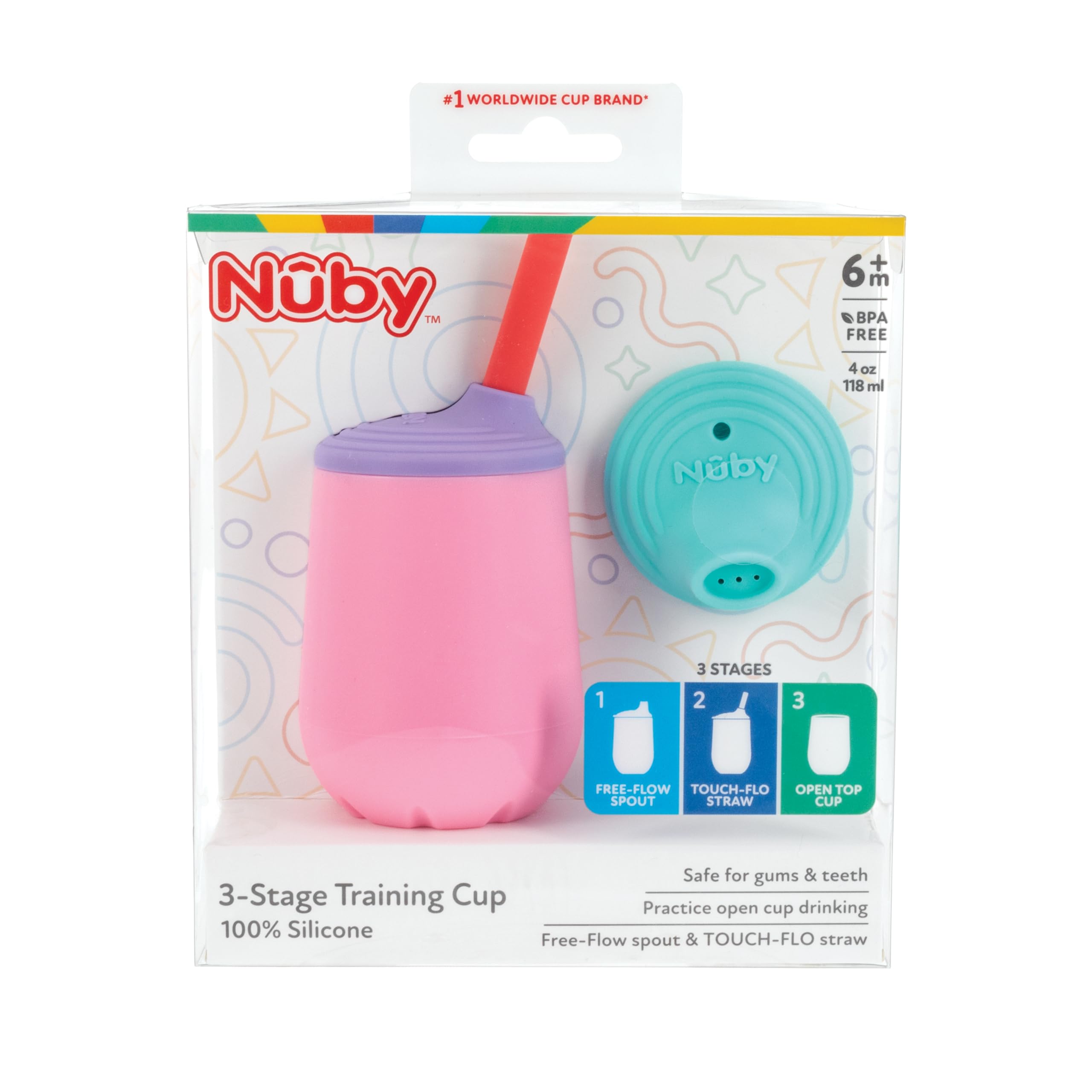 Foto 5 pulgar | Venta Internacional - Set De Vasos De Entrenamiento Nuby First, De Silicona, 118 Ml, Para Niñas, Más De 6 M