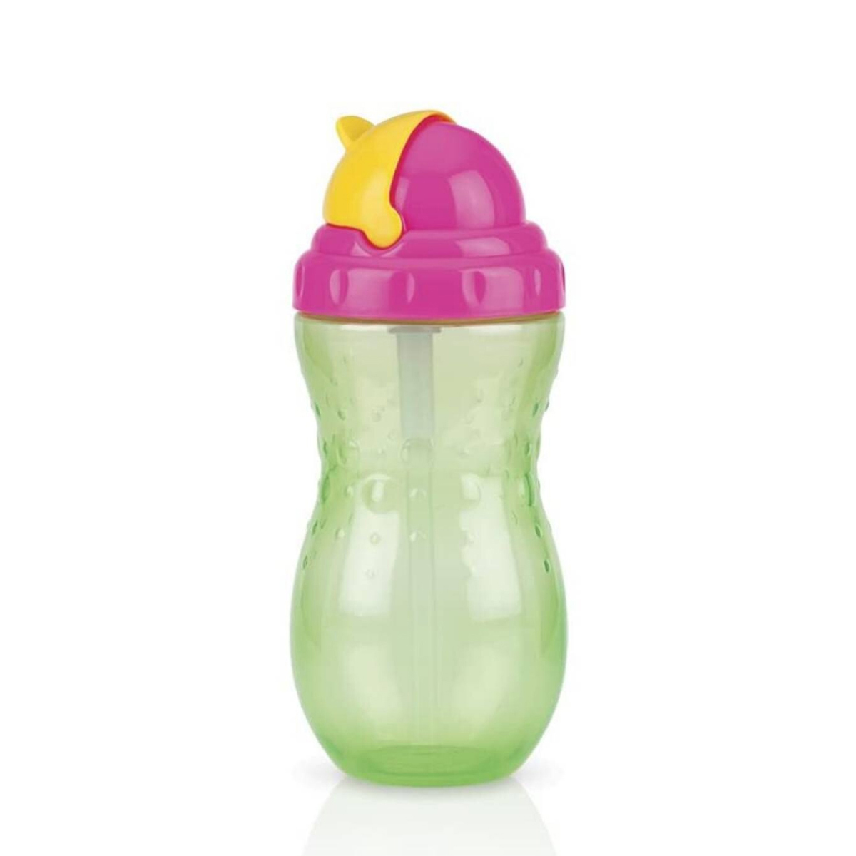 Foto 2 pulgar | Vaso Flip It Popote Nuby 14 oz Verde