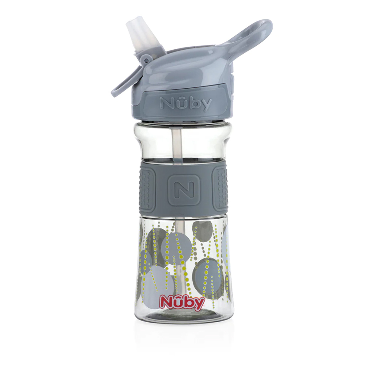 Foto 2 pulgar | Vaso Flip It Thirsty Reflex Banda Nuby Gris
