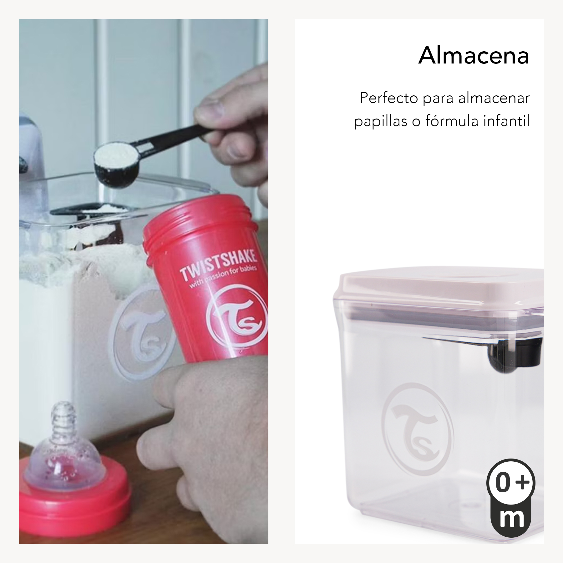 Foto 4 pulgar | Contenedor Fórmula Infantil Twistshake 1700ml Tapa Hermética Color Blanco