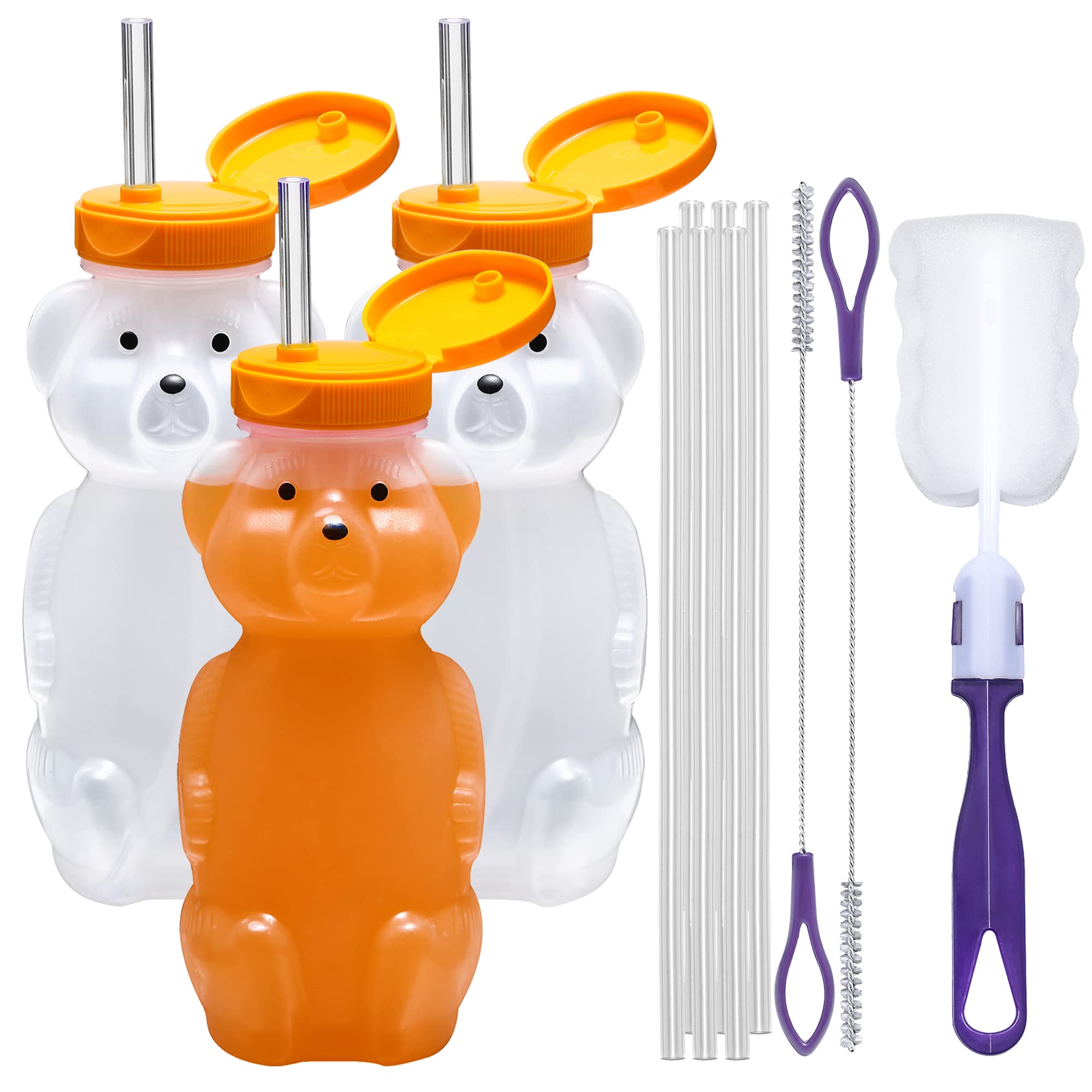 Foto 2 pulgar | Vaso para Bebé Special Supplies Honey Bear Straw 240 ml  3 Piezas - Venta Internacional