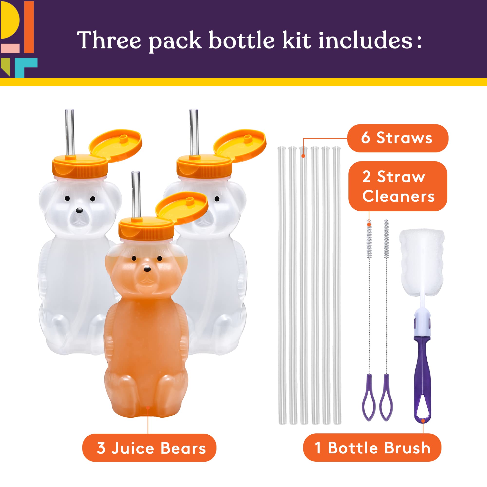 Foto 4 pulgar | Vaso para Bebé Special Supplies Honey Bear Straw 240 ml  3 Piezas - Venta Internacional