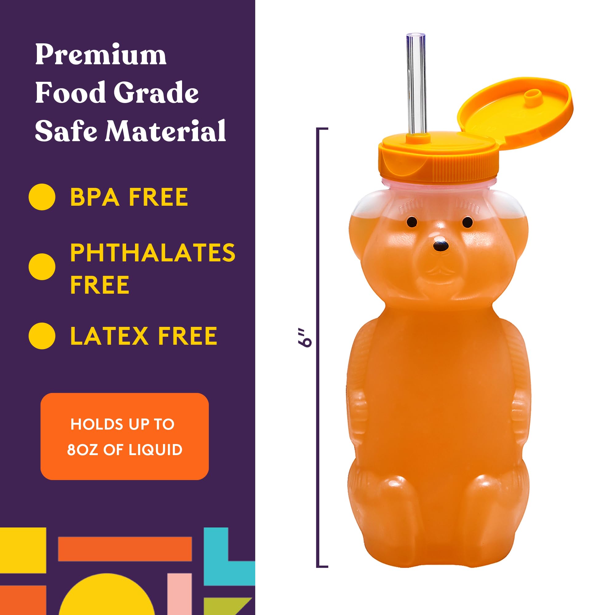 Foto 5 pulgar | Vaso para Bebé Special Supplies Honey Bear Straw 240 ml  3 Piezas - Venta Internacional