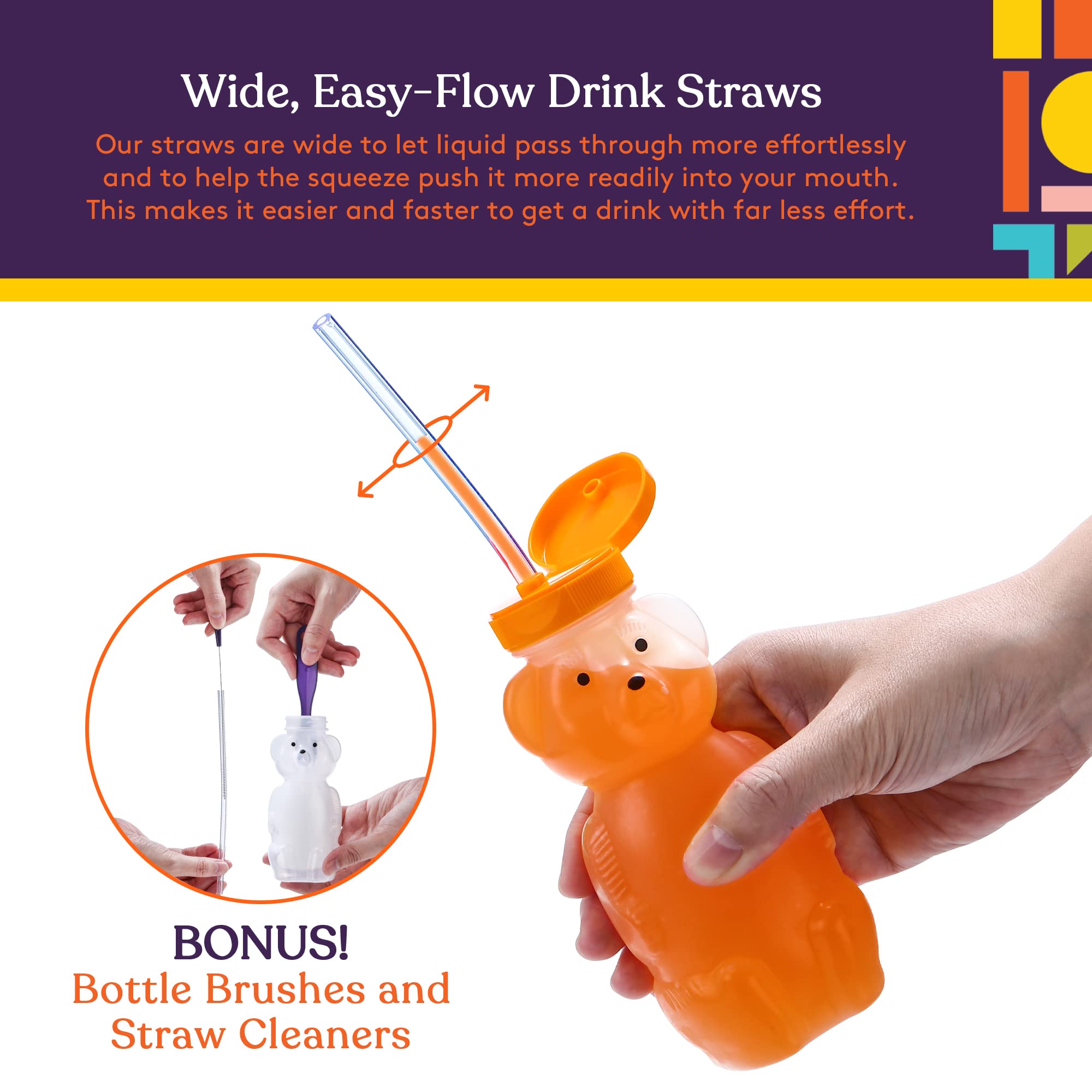 Foto 5 | Vaso para Bebé Special Supplies Honey Bear Straw 240 ml  3 Piezas - Venta Internacional