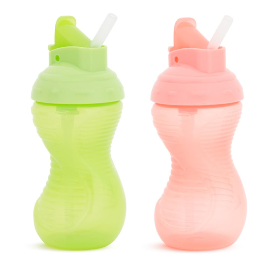 Foto 2 pulgar | Vaso  Munchkin Mighty Grip de Sippy Cups, 300 ml Coral/Verde