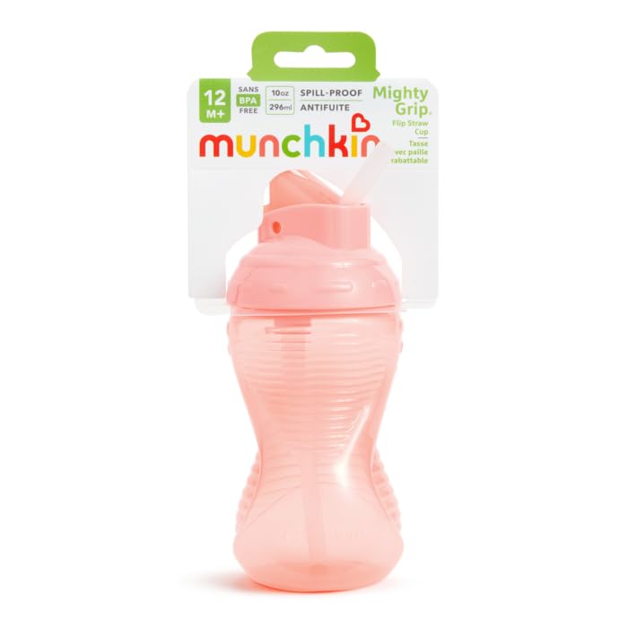 Foto 5 pulgar | Vaso Plegable Munchkin Mighty Grip de Sippy Cups 300 Ml 2 Unidades Coral - Venta Internacional