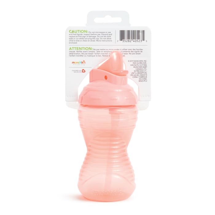 Foto 8 pulgar | Vaso Plegable Munchkin Mighty Grip de Sippy Cups 300 Ml 2 Unidades Coral - Venta Internacional