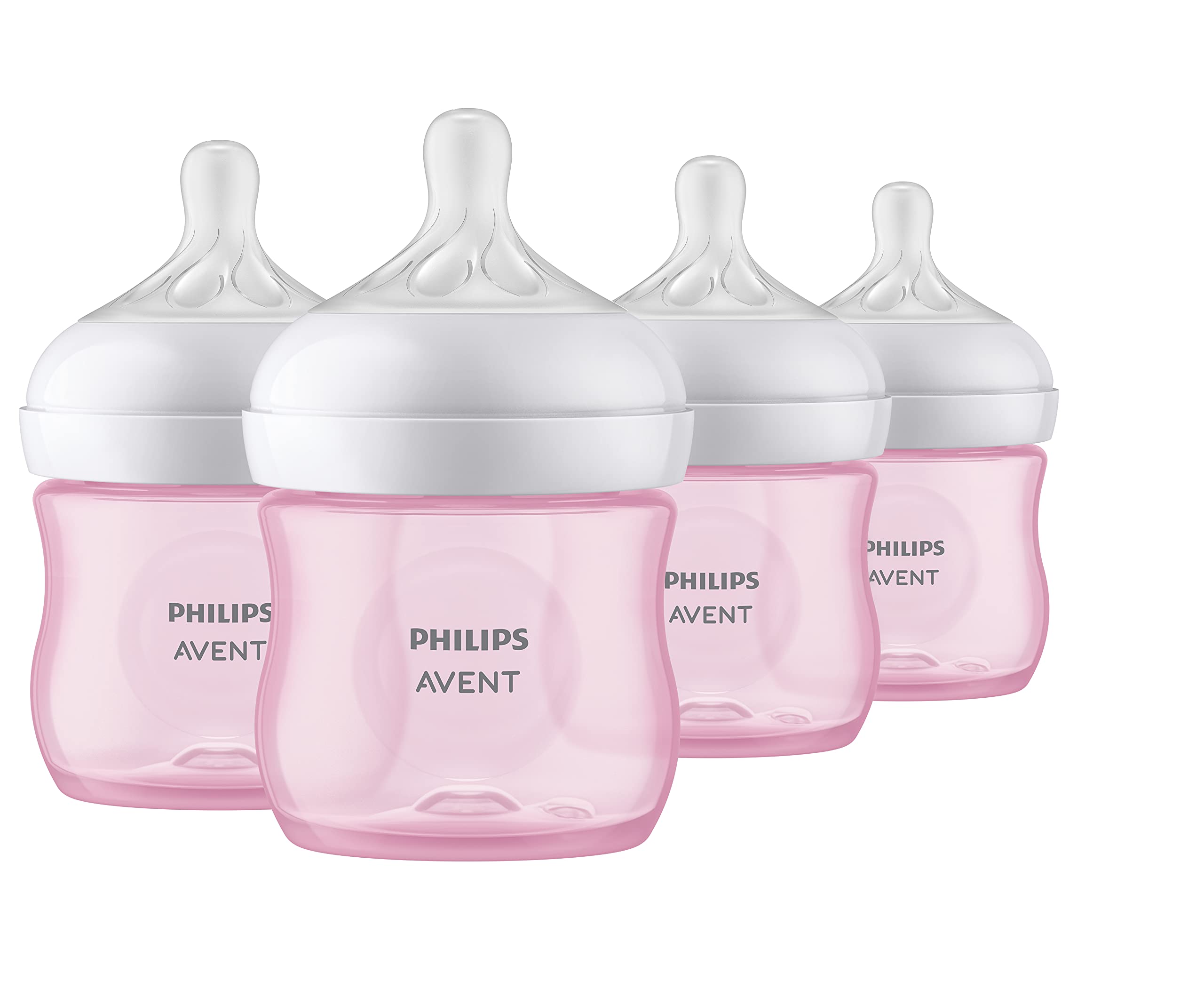 Biberón Natural Philips Avent, Rosa, 4 Oz, Paquete De 4 - Venta Internacional. $880
