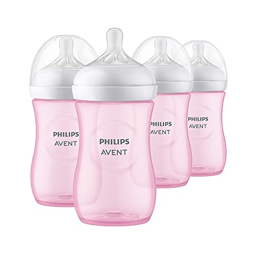 Foto 2 pulgar | Biberón Con Tetina De Respuesta Natural, Rosa, 9 Oz, Paquete De 4 - Venta Internacional.