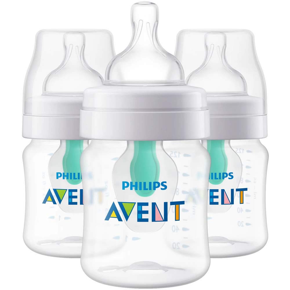 Biberón Philips Avent Scf400/34 Anticólico, 125 Ml, Paquete De 3 Unidades, Transparente - Venta Internacional.