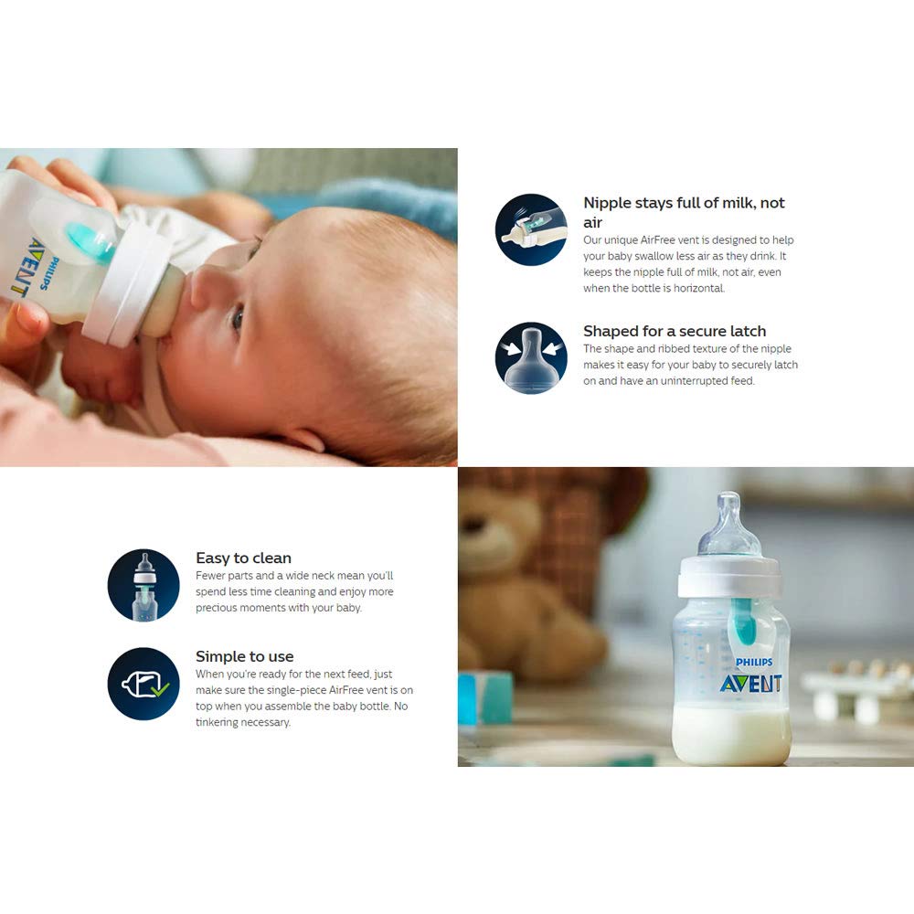 Foto 4 pulgar | Biberón Philips Avent Scf400/34 Anticólico, 125 Ml, Paquete De 3 Unidades, Transparente - Venta Internacional.