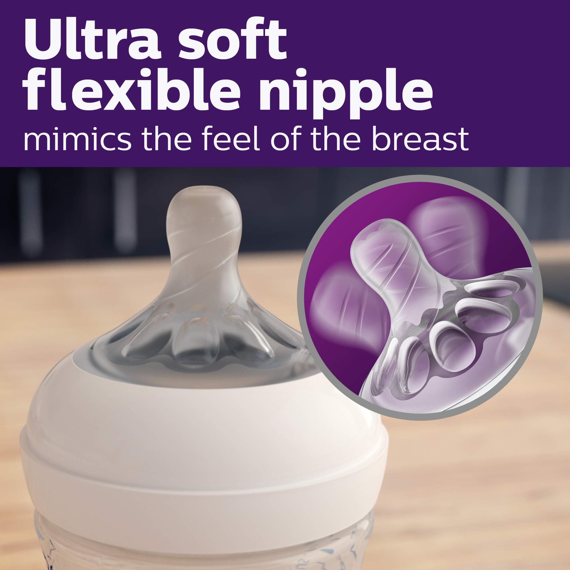 Foto 5 pulgar | Biberón Philips Avent Natural Clear 270 Ml - Venta Internacional.