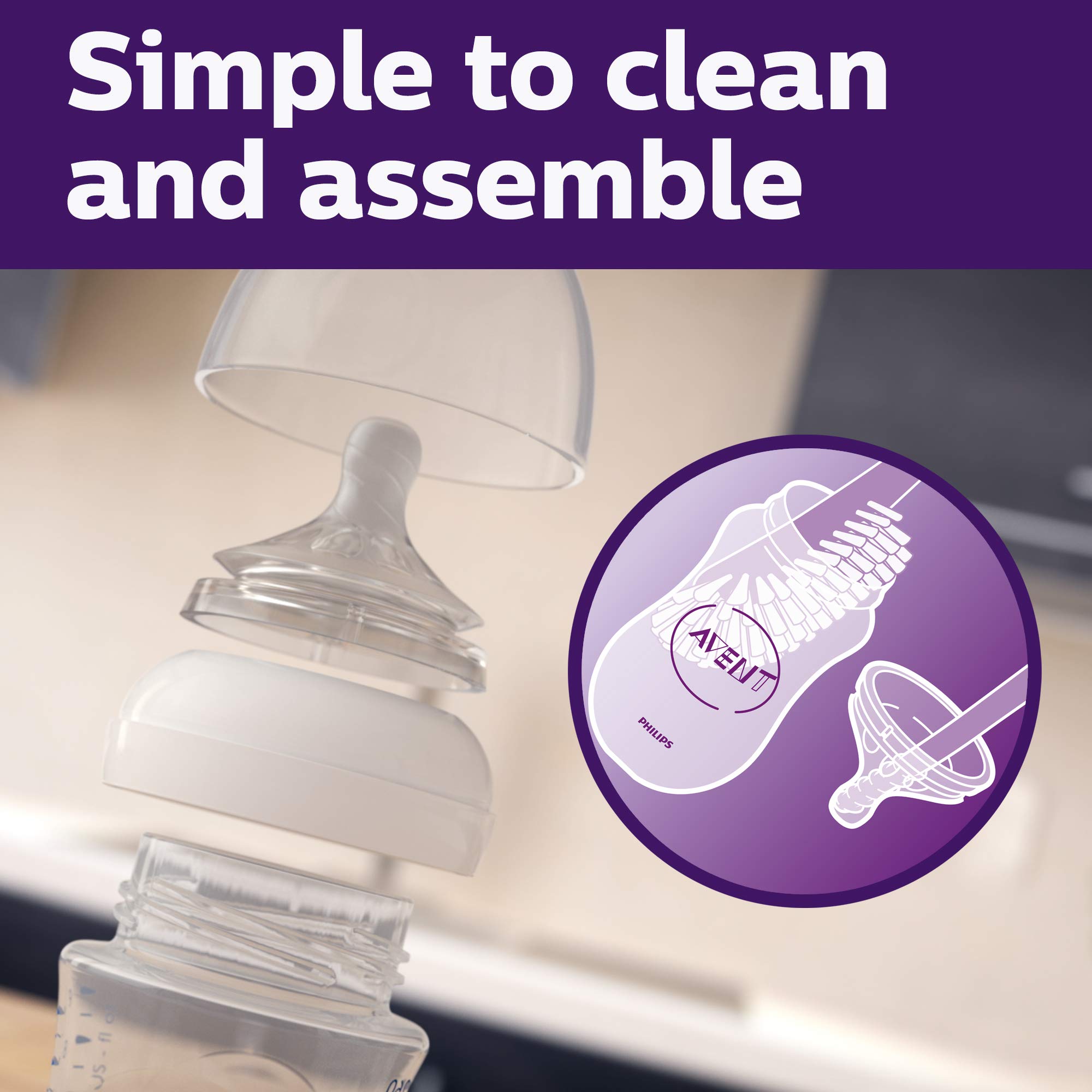 Foto 7 | Biberón Philips Avent Natural Clear 270 Ml - Venta Internacional.
