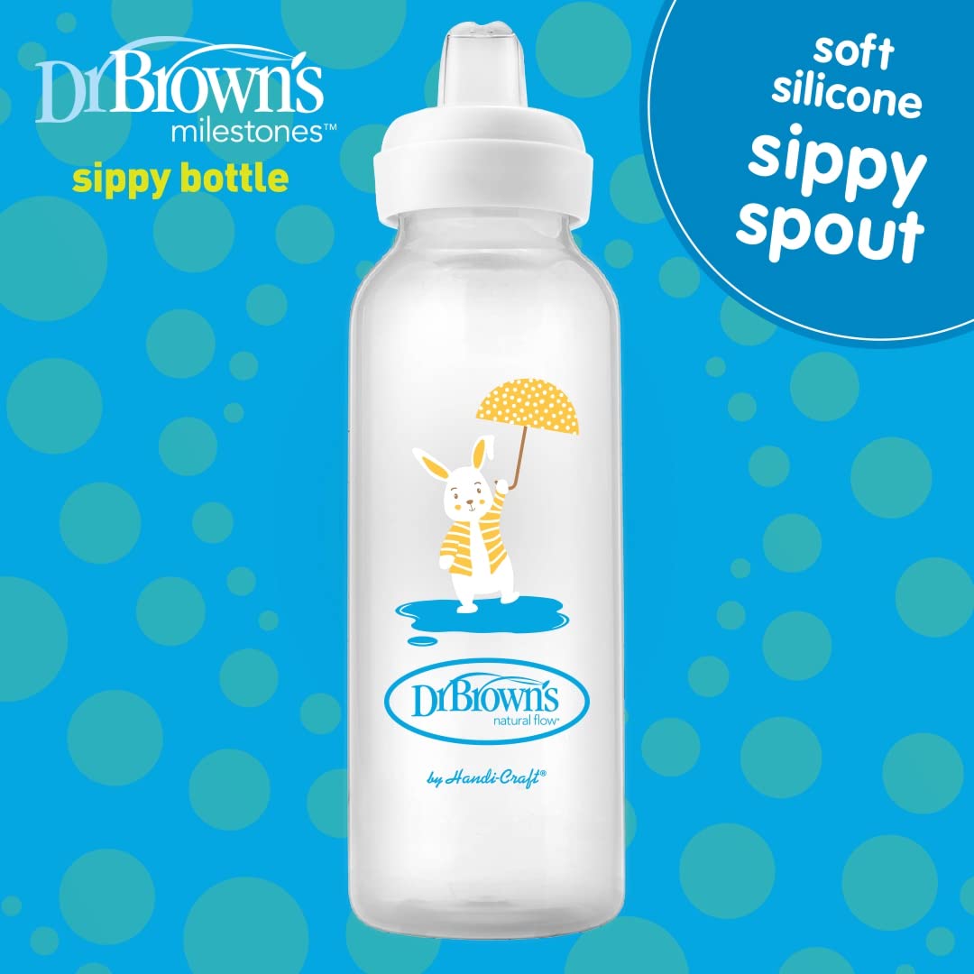 Foto 2 | Botella Para Sorber Dr. Brown's Milestones Narrow, 250 Ml, Silicona, Más De 6 M - Venta Internacional.