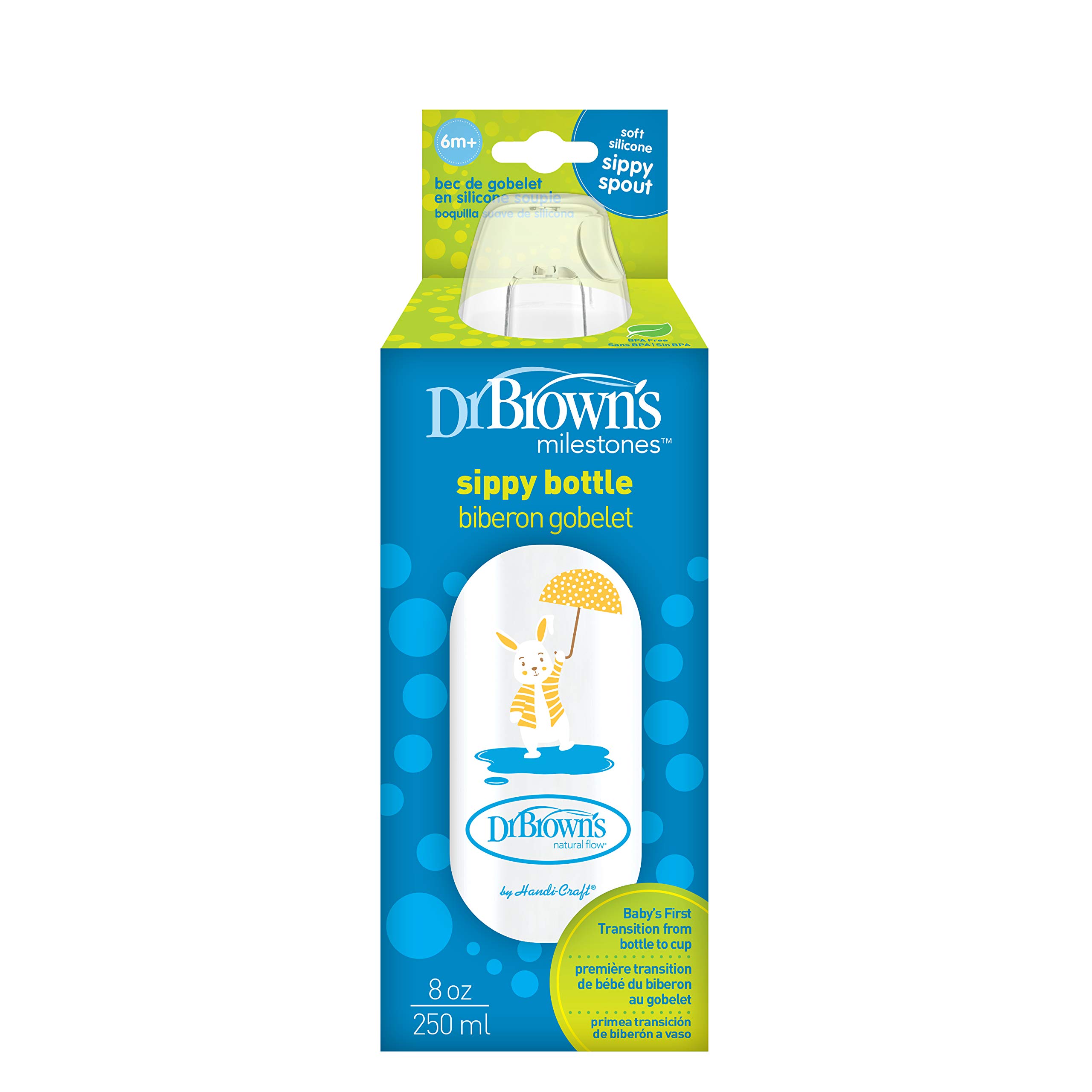 Foto 7 | Botella Para Sorber Dr. Brown's Milestones Narrow, 250 Ml, Silicona, Más De 6 M - Venta Internacional.