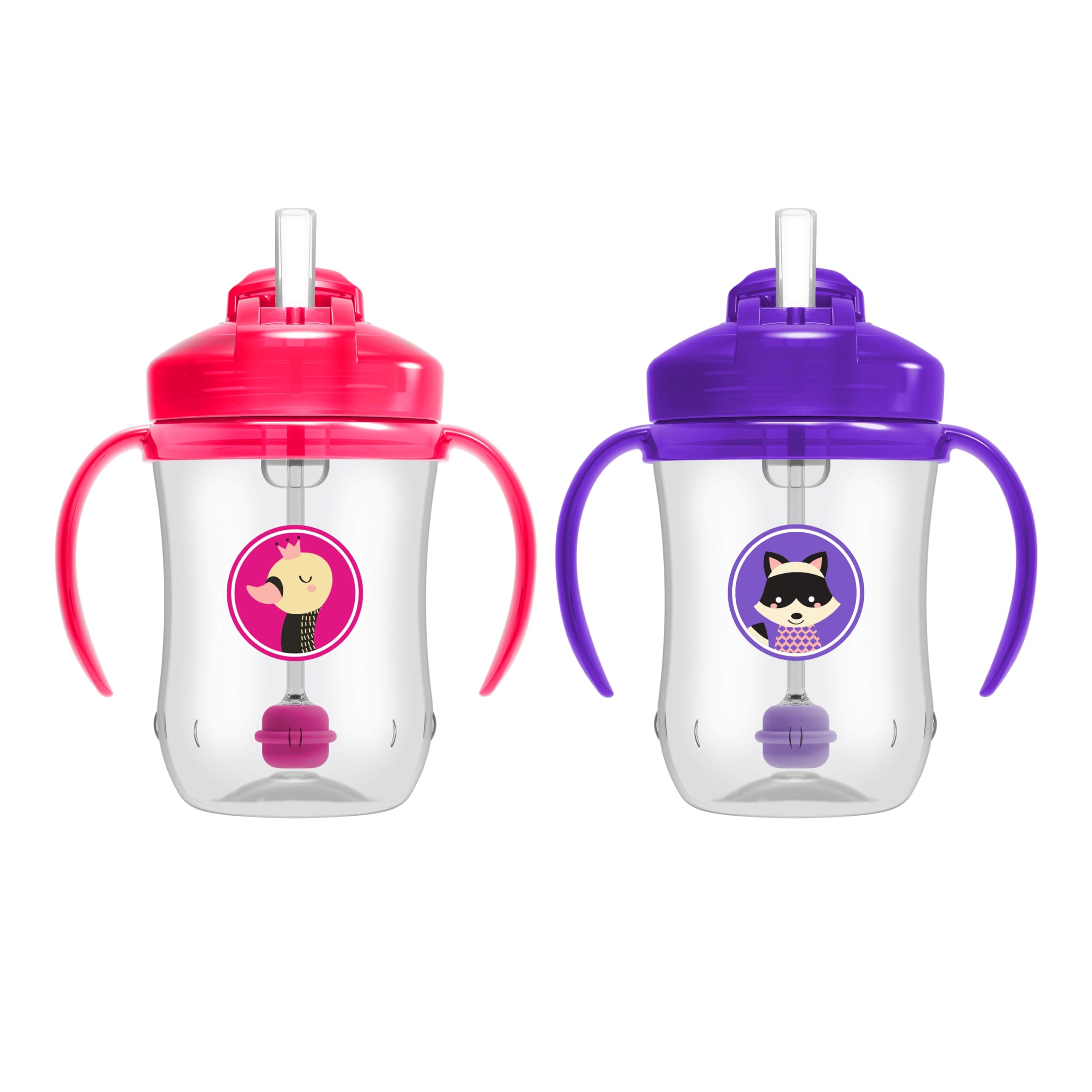 Sippy Cup Dr. Brown's First Straw Para Bebés, 270 Ml, Rosa/morado, 6 M O Más - Venta Internacional.