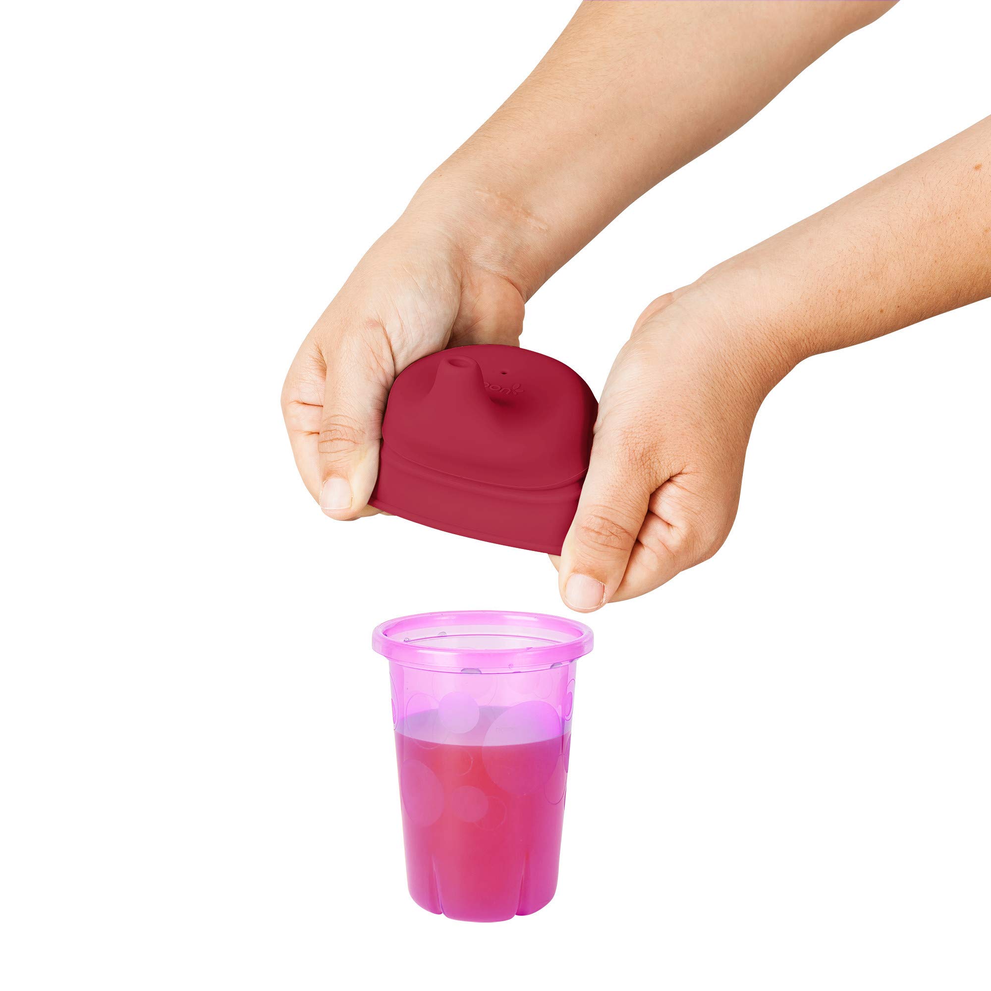 Foto 4 pulgar | Tapas De Silicona Para Vasos Boon Snug, Color Rosa, 3 Unidades - Venta Internacional.