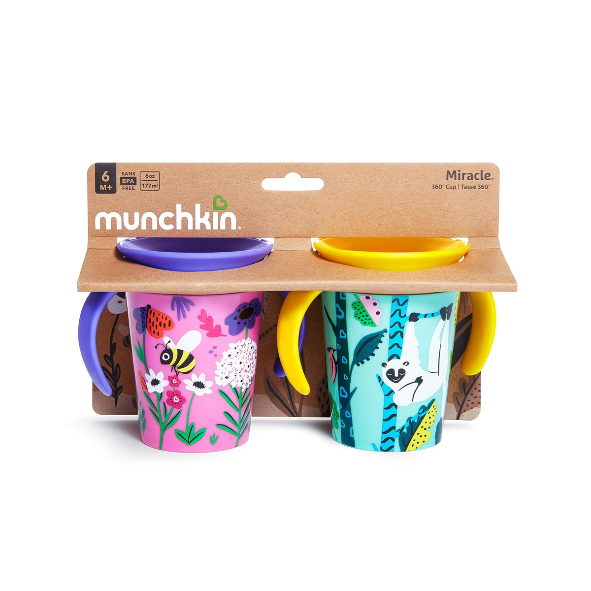 Foto 3 pulgar | Vaso Miracle 360 Cup Munchkin 6oz Wild Lila Amarillo