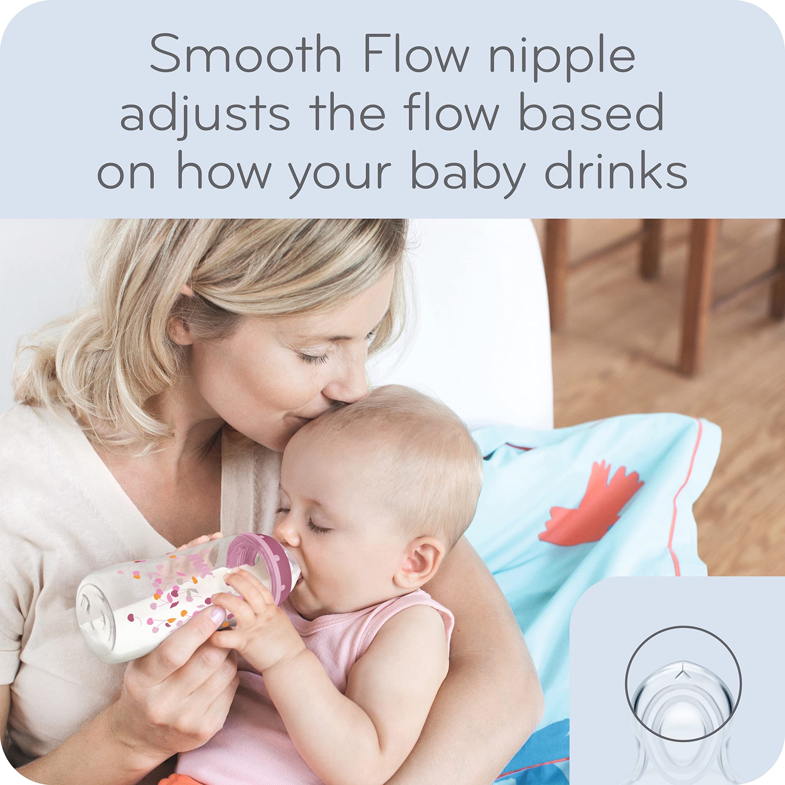 Foto 4 pulgar | Biberón Nuk Smooth Flow Anticólico 150 Ml Con Elefante - Venta Internacional.