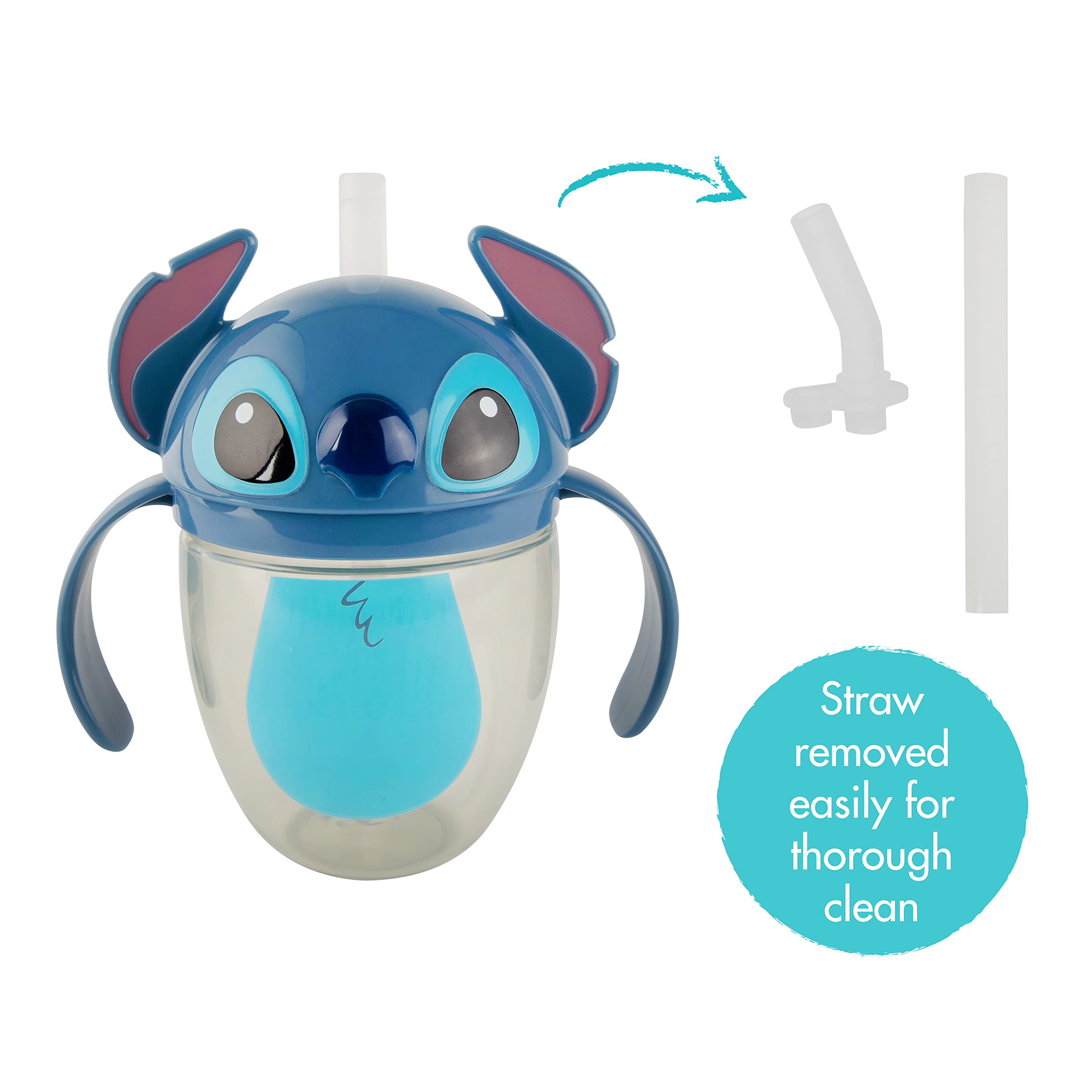 Foto 4 | Vaso Con Forma De Pajita The First Years Disney Stitch, 200 Ml, 6 M O Más - Venta Internacional.