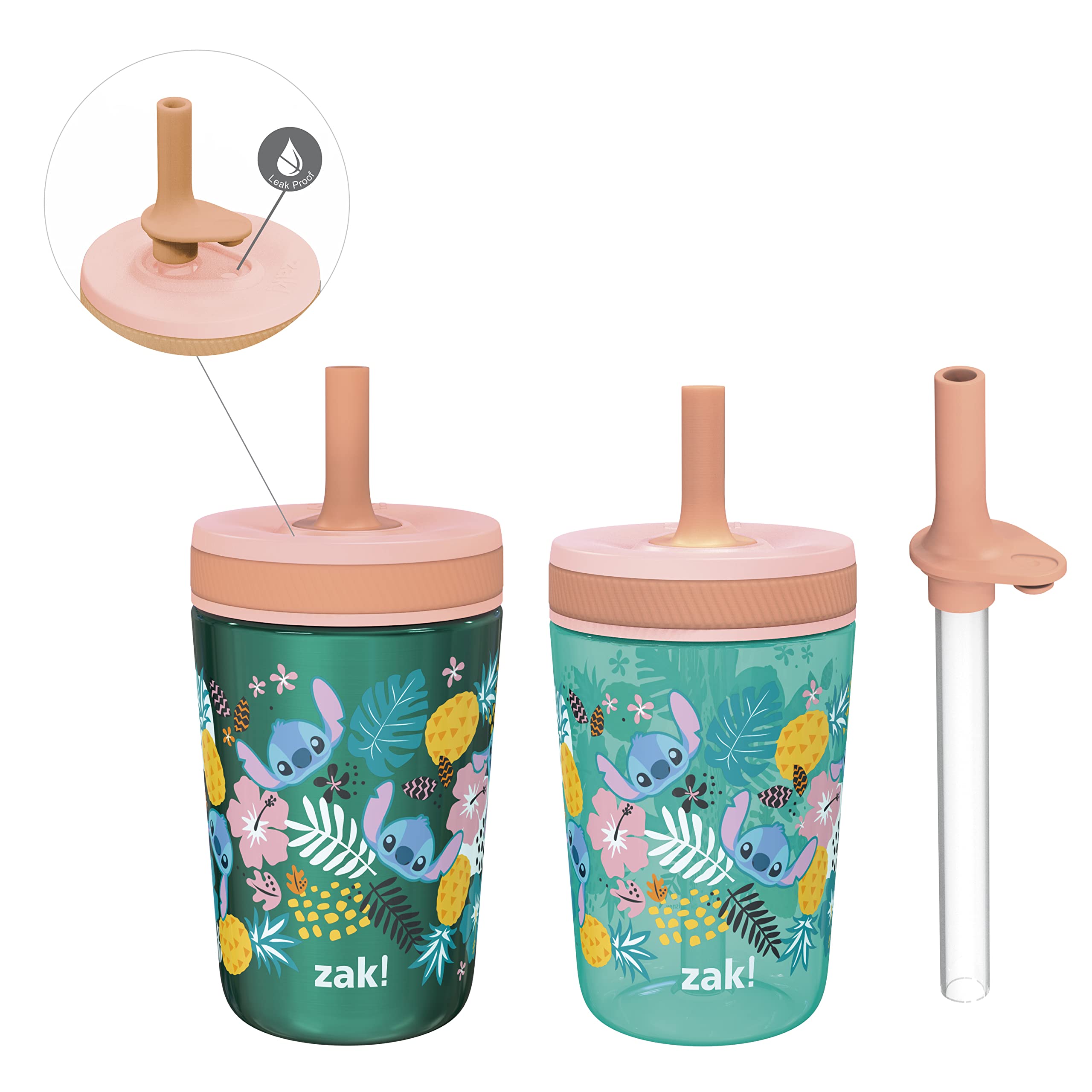 Foto 2 pulgar | Set De Vasos Zak Designs Disney Lilo Y Stitch Kelso Para Niños - Venta Internacional.