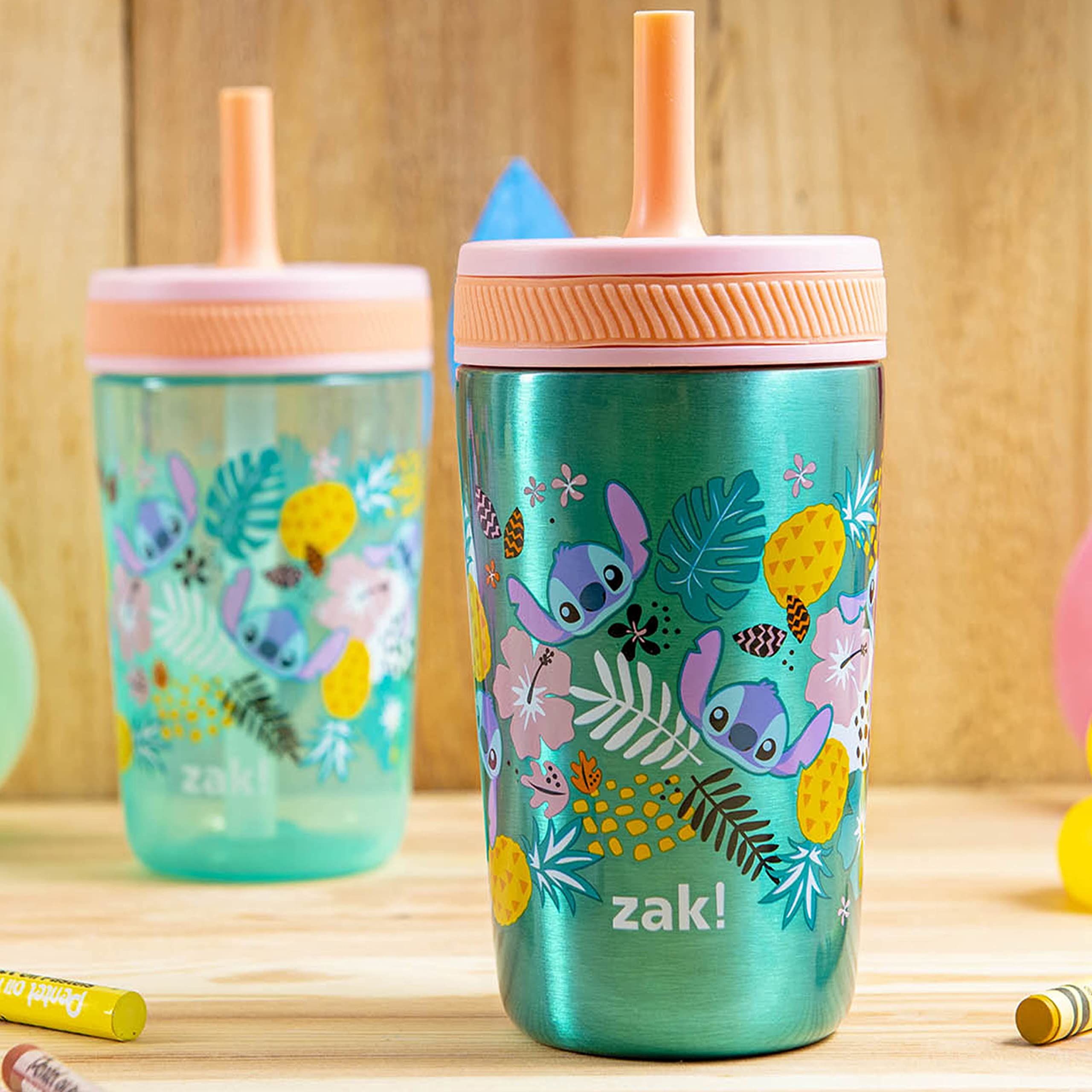 Foto 2 | Set De Vasos Zak Designs Disney Lilo Y Stitch Kelso Para Niños - Venta Internacional.