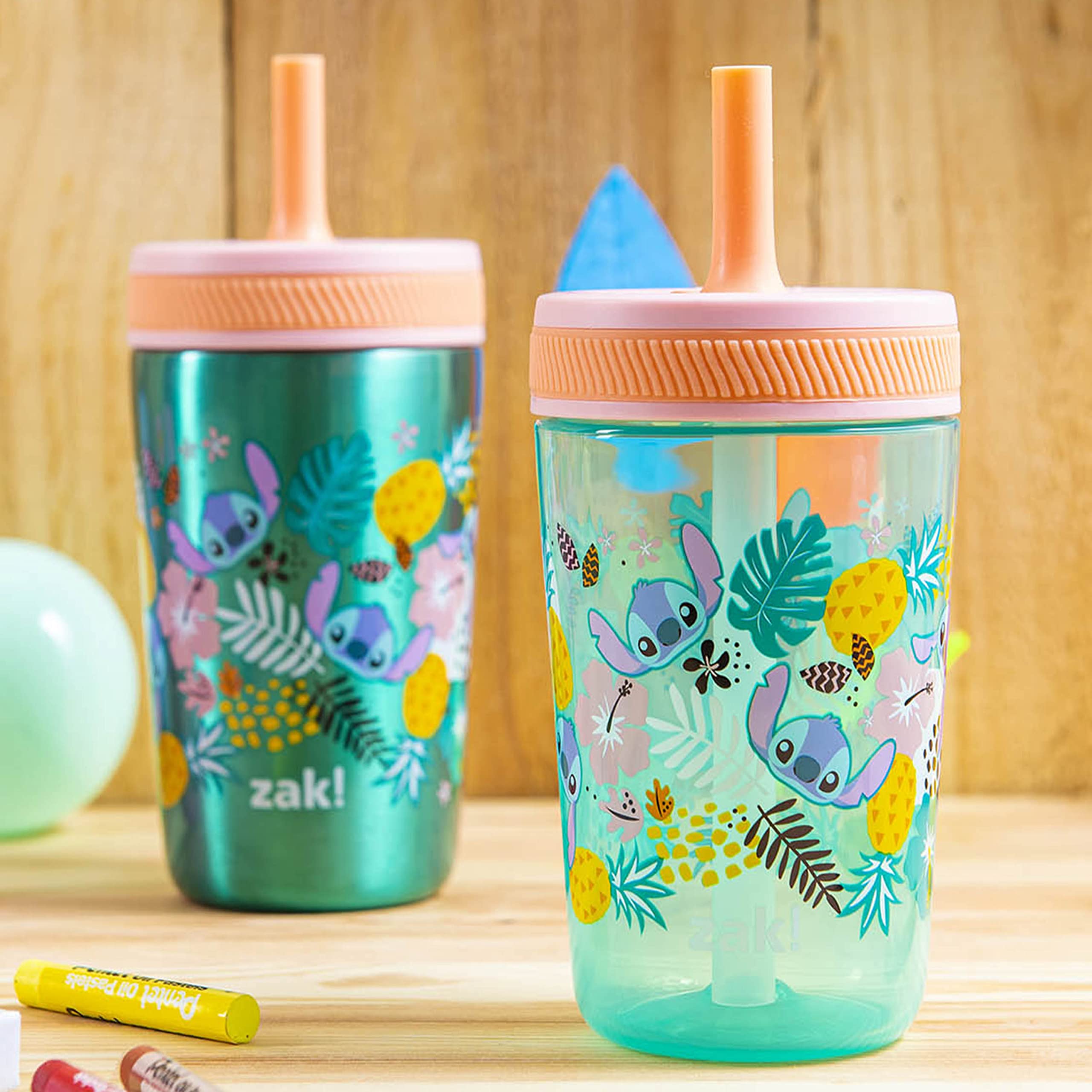 Foto 4 pulgar | Set De Vasos Zak Designs Disney Lilo Y Stitch Kelso Para Niños - Venta Internacional.