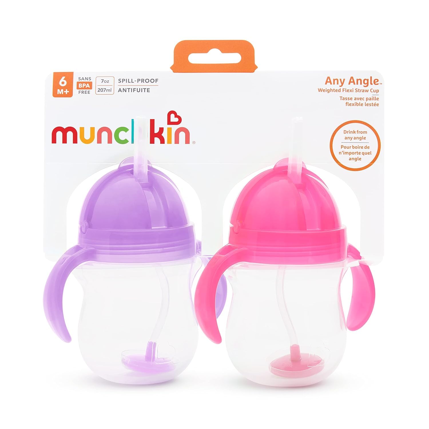 Foto 7 | Pajita Pesada Munchkin De Sippy Cups, 200 Ml, Para Niños Pequeños De Más De 6 M, Color Morado - Venta Internacional.