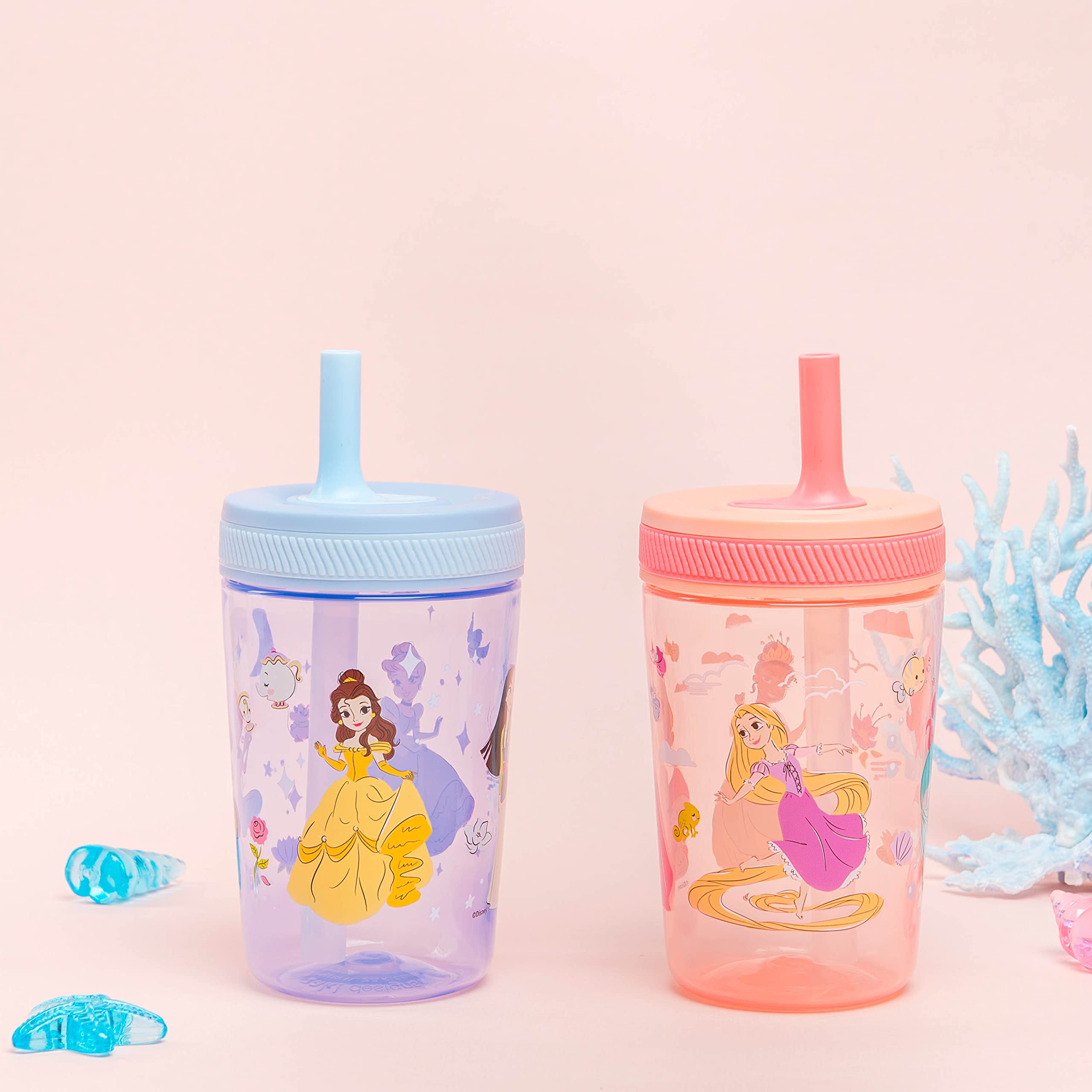 Foto 8 pulgar | Vaso Zak Designs Disney Princess Kelso, 450 Ml, Paquete De 2 - Venta Internacional.