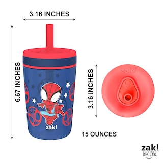 Foto 5 | Vasos Para Niños Pequeños Zak Designs Marvel Spider-man Kelso, 450 Ml, Paquete De 2 - Venta Internacional.