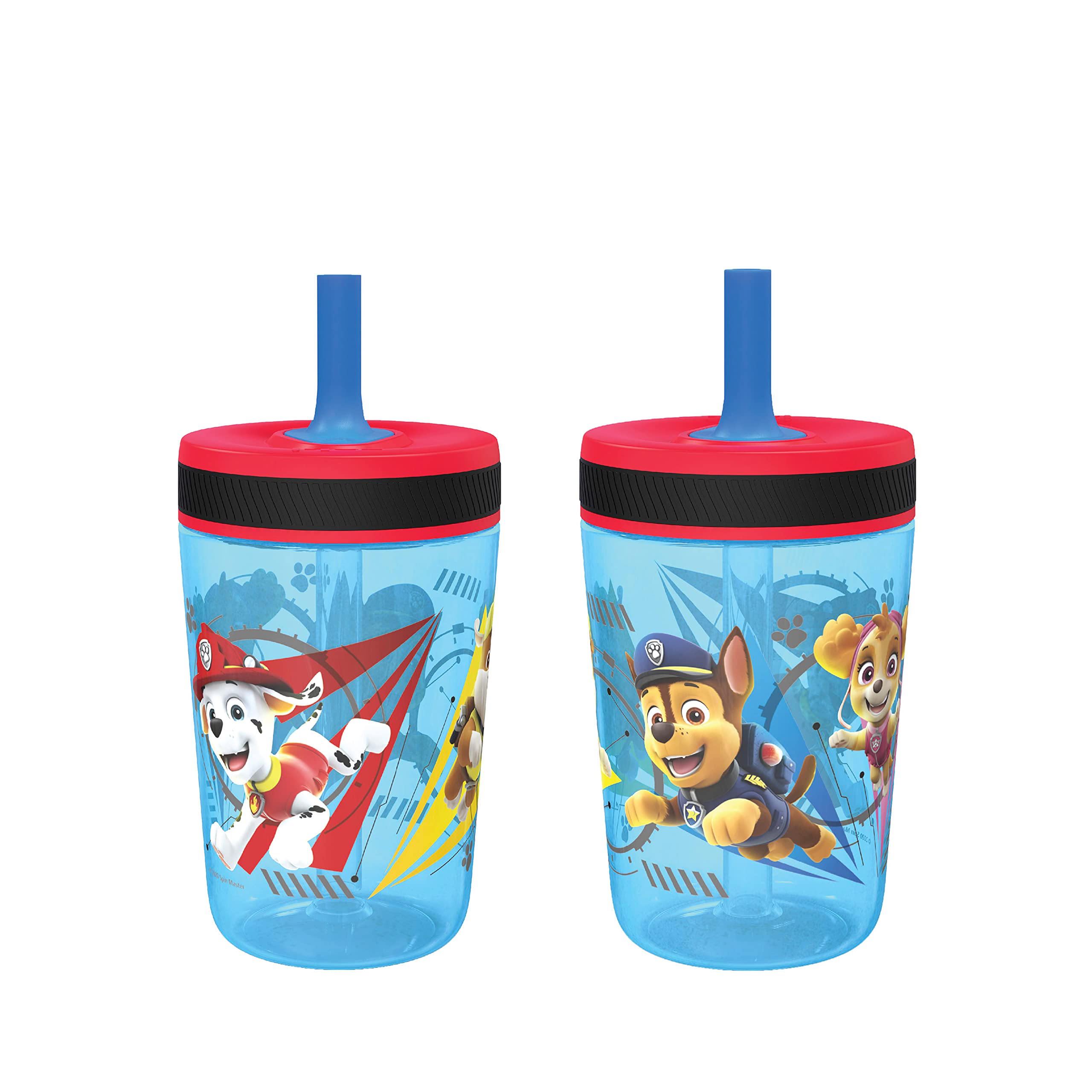 Set De Vasos Zak Designs Paw Patrol Chase & Marshall, 450 Ml - Venta Internacional.