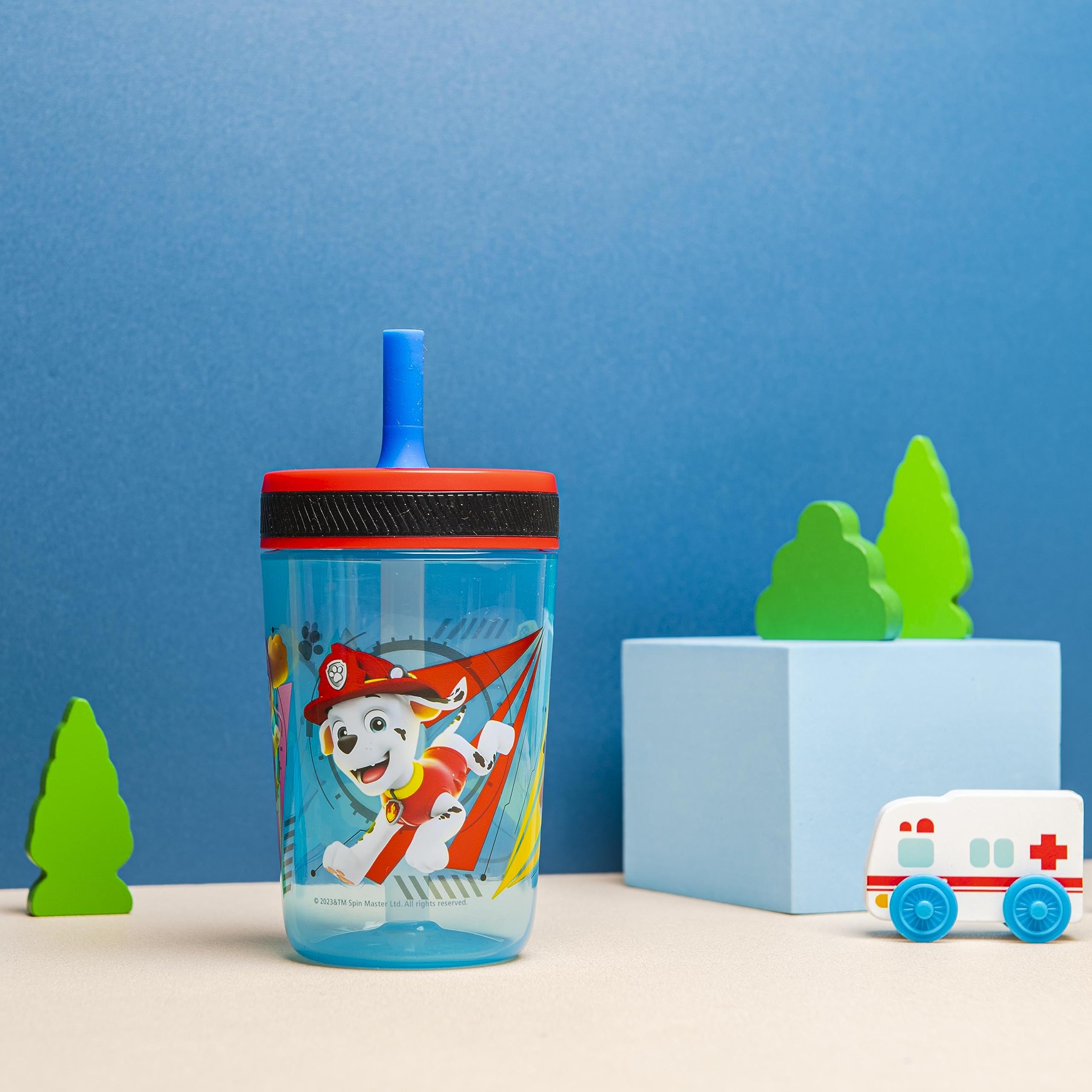 Foto 4 pulgar | Set De Vasos Zak Designs Paw Patrol Chase & Marshall, 450 Ml - Venta Internacional.