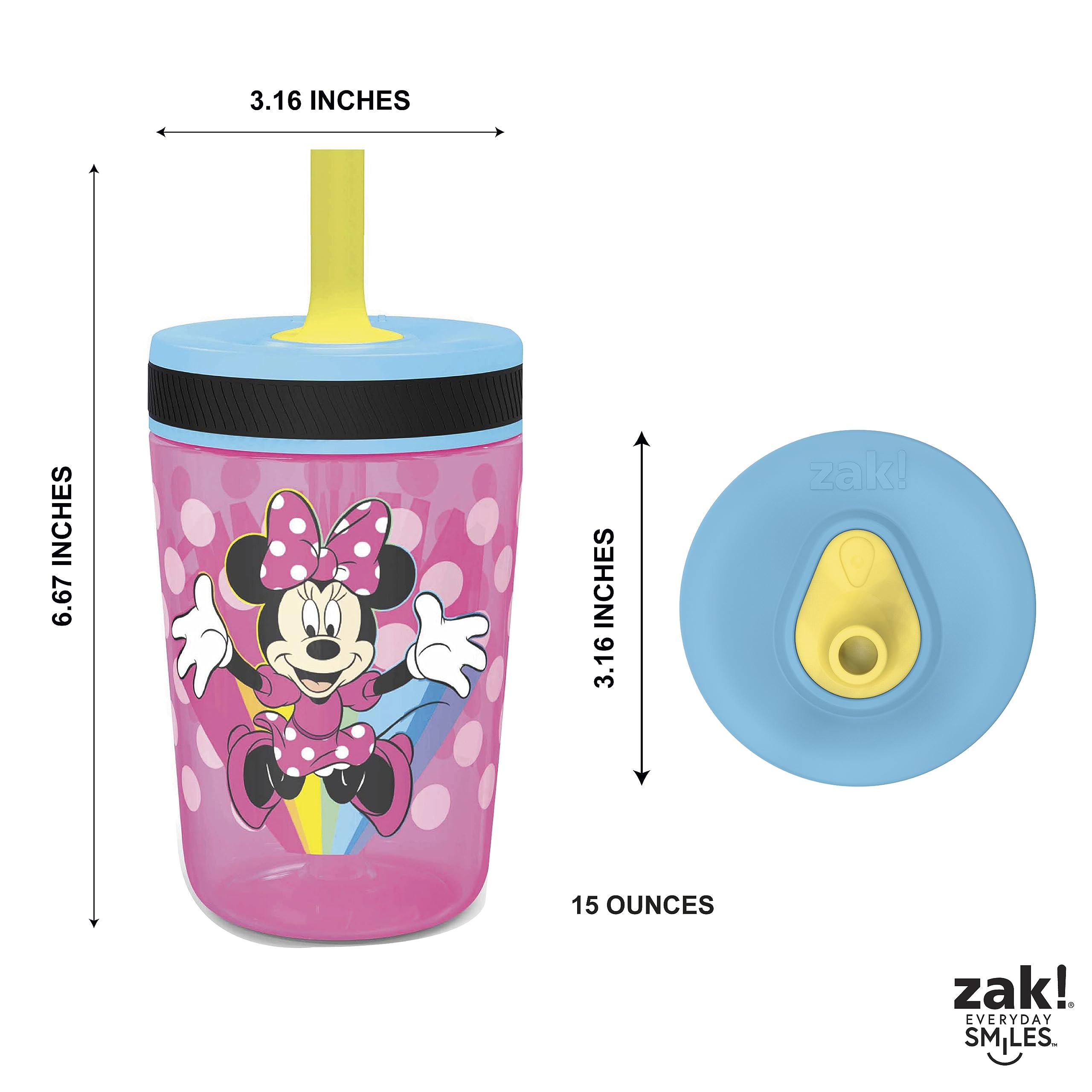 Foto 7 pulgar | Set De Vasos Zak Designs Disney Kelso Minnie Mouse, 450 Ml, 2 Unidades - Venta Internacional.