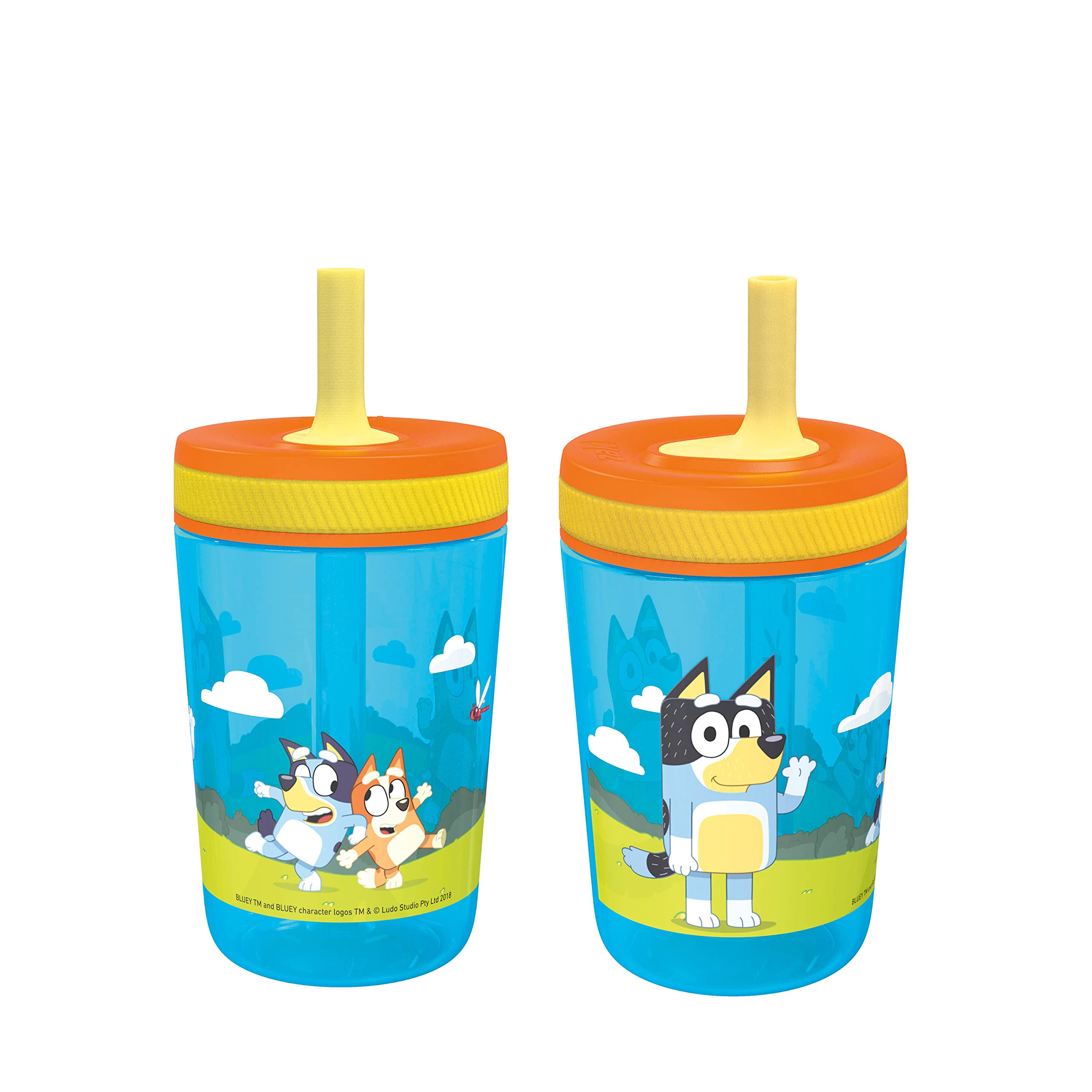 Set De Vasos Bluey Kelso De Zak Designs, 450 Ml, 2 Unidades, Para Niños - Venta Internacional.