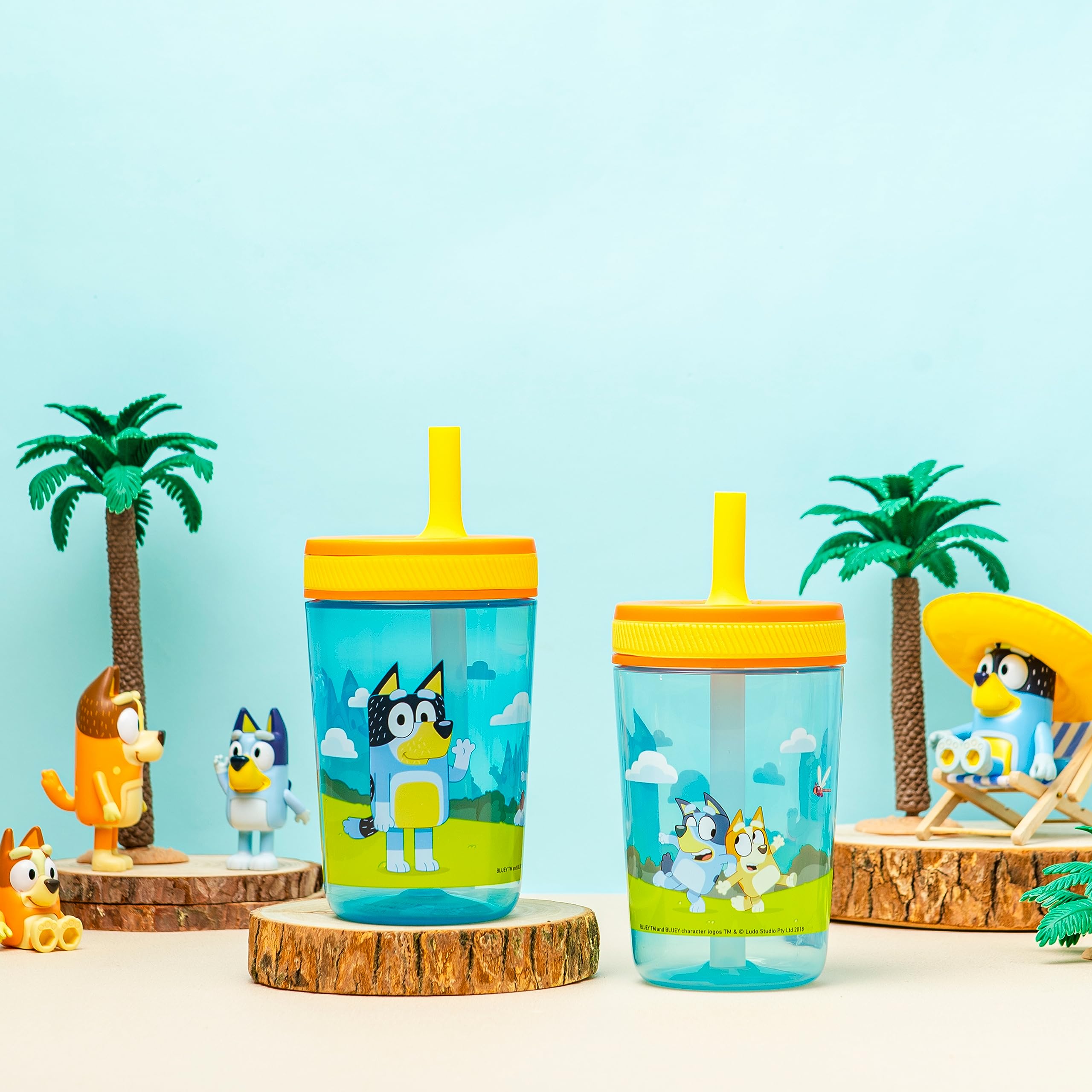 Foto 3 | Set De Vasos Bluey Kelso De Zak Designs, 450 Ml, 2 Unidades, Para Niños - Venta Internacional.