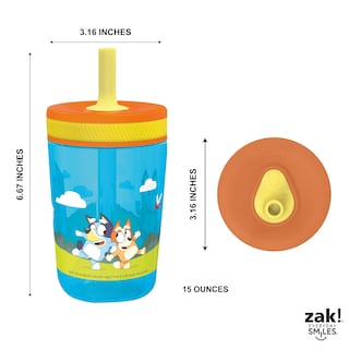Foto 5 | Set De Vasos Bluey Kelso De Zak Designs, 450 Ml, 2 Unidades, Para Niños - Venta Internacional.