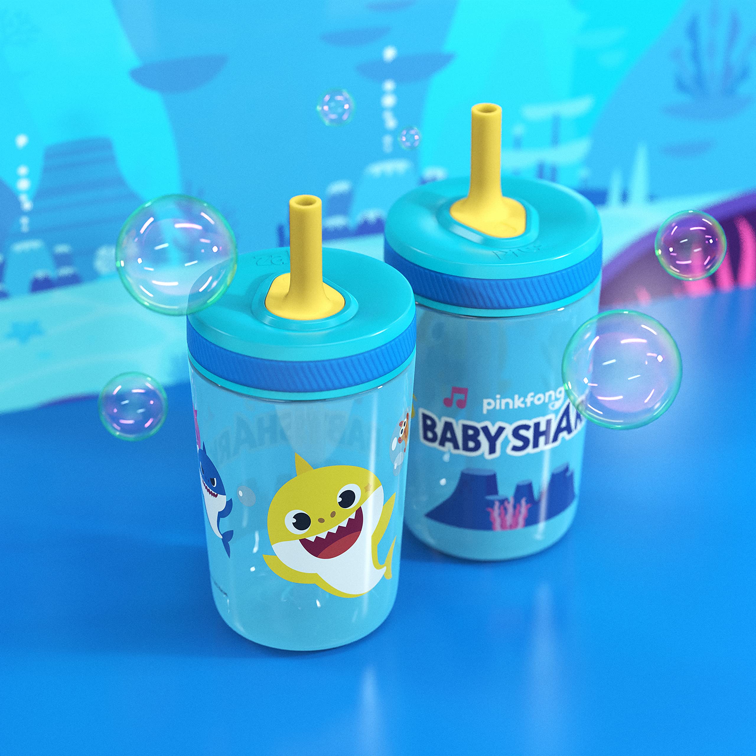 Foto 2 | Set De Vasos Zak Designs Baby Shark Kelso 450 Ml (2 Unidades) - Venta Internacional.