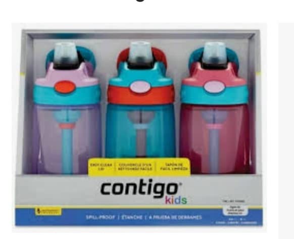 Foto 5 pulgar | Botella De Agua Contigo Kids Autospout 414 Ml, Paquete De 3, Morado/azul/rosa - Venta Internacional.