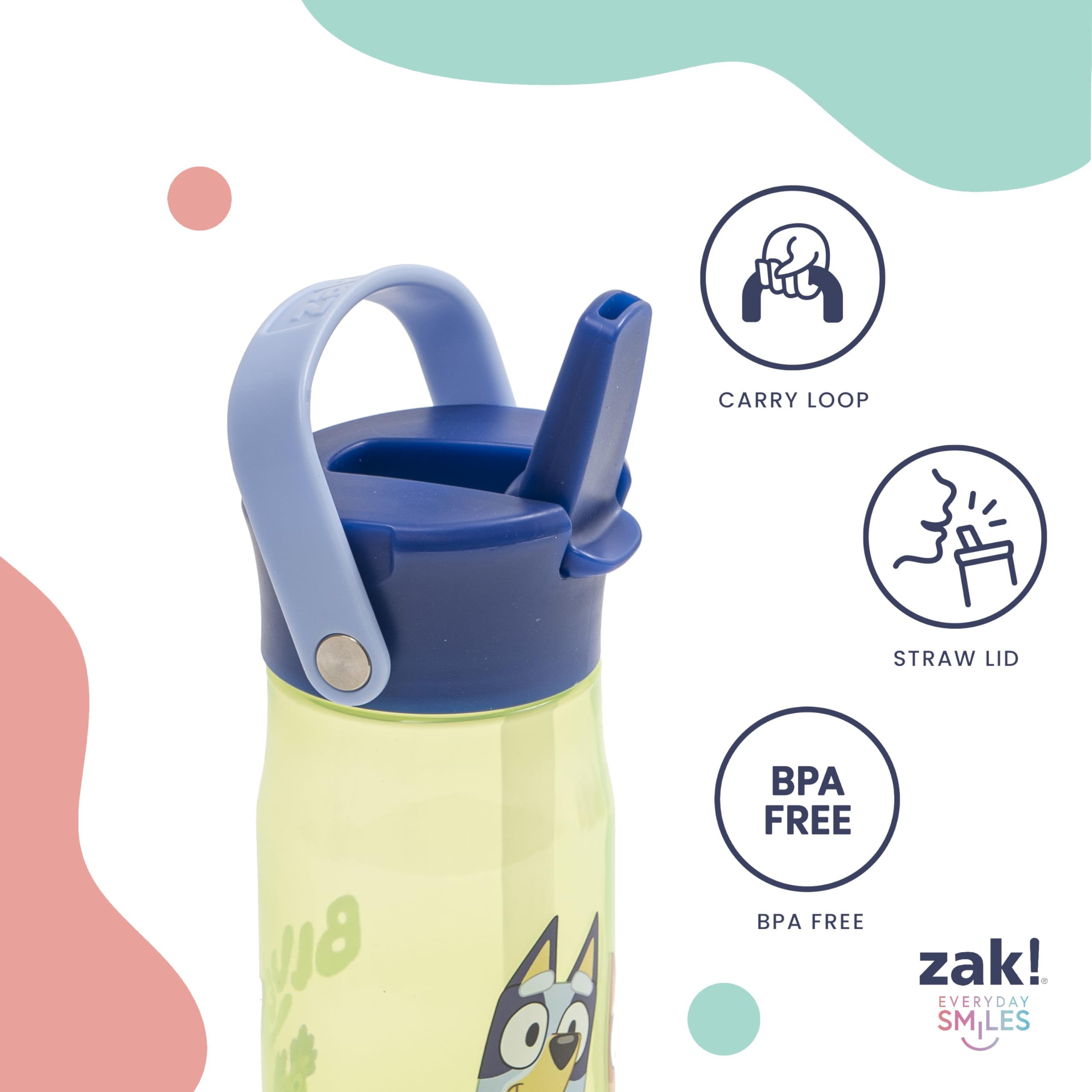 Foto 7 pulgar | Botella de Agua Harmony Bluey de Zak Designs 500 ml Paquete de 2 - Venta Internacional